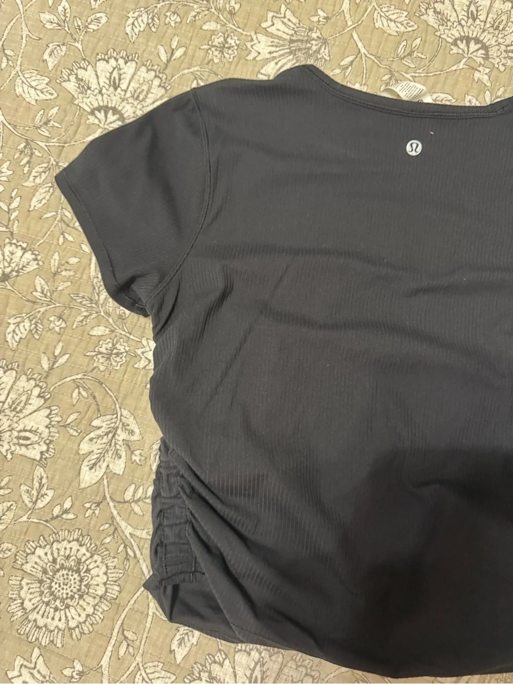 lululemon athletica Black Ribbed Short-Sleeve Tee